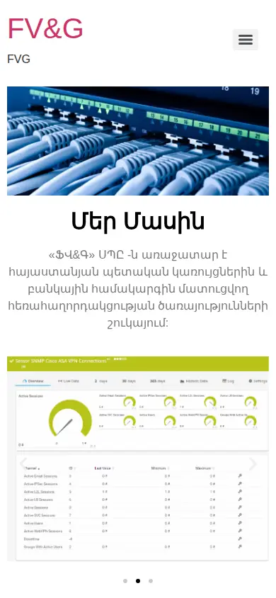 FV&G website on a phone